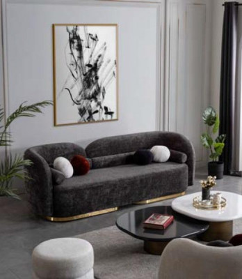 Gemittlecht Canapé Dräi-Sëtz fir d'Wunnzëmmer modernen Stil Neit Modell