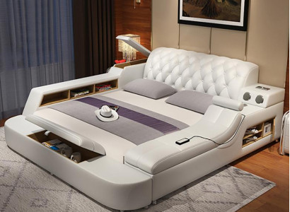Design Multifunktiounsbett XXL Grouss Better Lieder Hotel Gepolstert 150x200cm