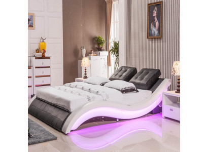 Luxus Bett Design Better Digital LED Schlofzëmmer Miwwelen Lieder Duebel