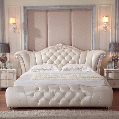 Design Chesterfield Bett Textil Samt Polster Hotel Lieder Better Schlofzëmmer