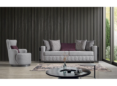 Modern Luxus Canapé-Set Stoff Sofa Set Sofas Sëtz 3+1 Plazen Design