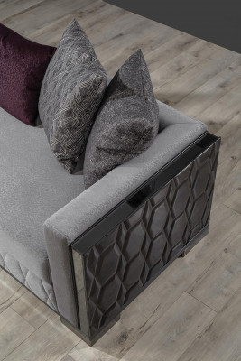 Modern Luxus Canapé-Set Stoff Sofa Set Sofas Sëtz 3+1 Plazen Design