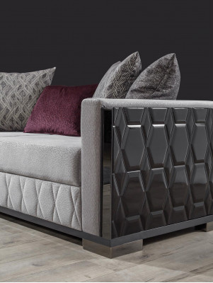 Modern Luxus Canapé-Set Stoff Sofa Set Sofas Sëtz 3+1 Plazen Design