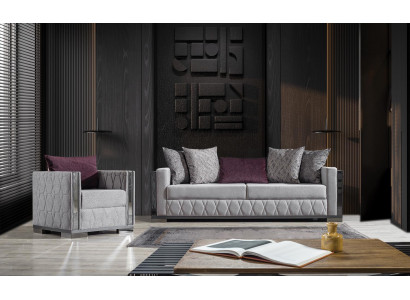 Sëlwer Sofagarnitur Couch Sëtzkëssen Sofagarnitur 3+1 Sëtzer Sahara 3+1 Sëtzer Couchen.