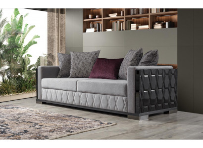 Luxus Sofa Dräi-Sëtzer 3 Sëtz Sofas Gro Wunnzëmmer Couch Stoff Design