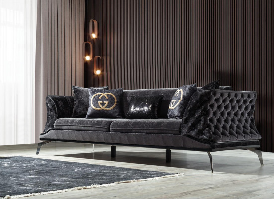 Wunnzëmmer Dräisëtz Sofa 3 Sëtzer Sofas Sëtz Modern Design Canapé Miwwelen Stil