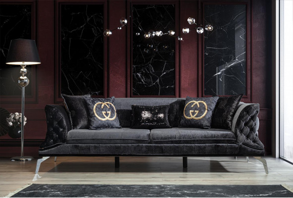 Wunnzëmmer Dräisëtz Sofa 3 Sëtzer Sofas Sëtz Modern Design Canapé Miwwelen Stil