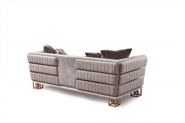 Canapé à 3 Plazen Modern Canapé Design Dräisëtzer Canapé nei brong