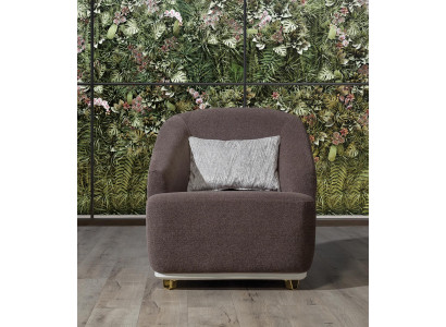 Sesselen Ëenzege Sëtz Sofa Canapé Wunnzëmmer Miwwelen Metall mat Textil