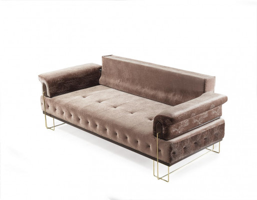 Canapéenensemble Sofa Garnitur Canapéën Fauteuil 3+3+1 Sëtz Stoff Modern