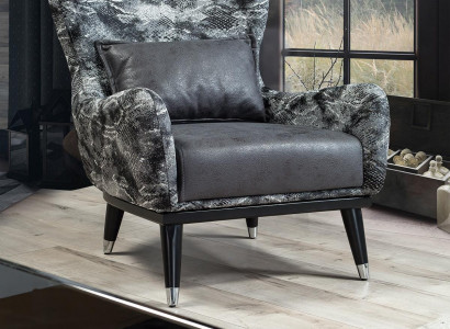 Wunnzëmmer Fotell Polster Sëtzer Modernen Design Schlaang Stil Bezuch