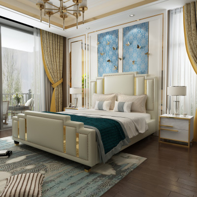 Better Duebel Schlofzëmmer Luxus Bestietnes Hotel Designer Bett 180x200 Lieder