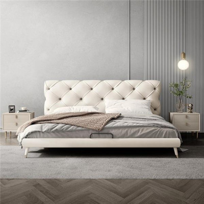 Better 180x200cm Schlofzëmmer Textil Stoff Bett Chesterfield Design Luxus