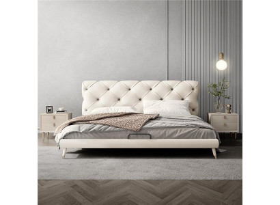 Better 180x200cm Schlofzëmmer Textil Stoff Bett Chesterfield Design Luxus