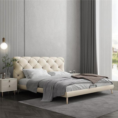 Better 180x200cm Schlofzëmmer Textil Stoff Bett Chesterfield Design Luxus