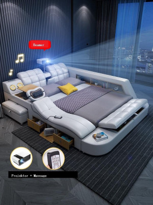 Bett Multifunktioun Better tv Beamer USB LED Massage Funktioun Hotel Luxus