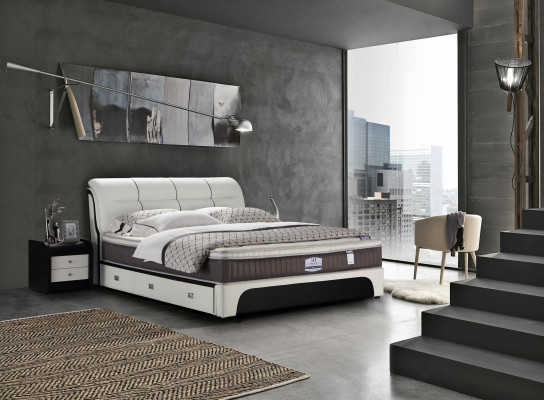 Better Këssen Textil Modern Holz Schlofzëmmer Nei Duebelbett Chesterbett