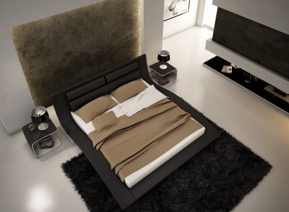 Design Gepolstert Hotelbett 180x200cm Hochzäits Holz Schlofzëmmermiwwel