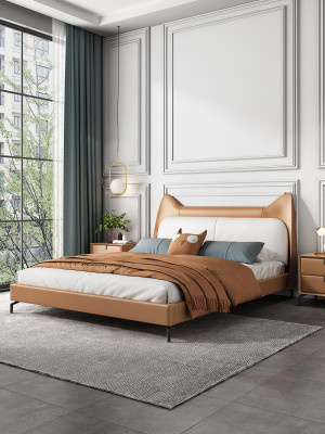 Modern Hotel Lieder Stoff Duebelbett 160x200cm Designer Bett Duebel