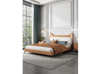 Modern Hotel Lieder Stoff Duebelbett 160x200cm Designer Bett Duebel