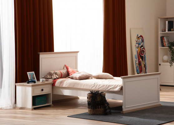 Design Modern Miwwelen Nopeschdësch Kanner Säitentabell Jugendzëmmer Beige Holz