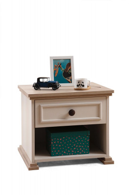Design Modern Miwwelen Nopeschdësch Kanner Säitentabell Jugendzëmmer Beige Holz