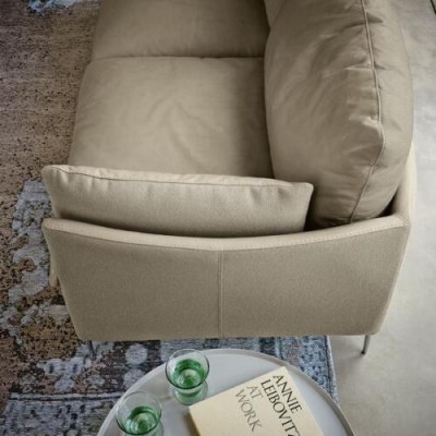 Perfekti Wunnzëmmer Set Besteet aus Ecksofa L Form an Sofa 2 Sëtzer