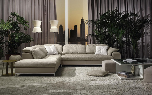 Design Ecksofa L-Form Modern Sofas Textil Couch Wunnzëmmer Modern Sofa Nei
