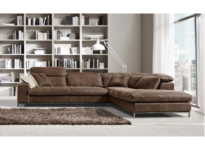 Design Eckssofa Prianera Modern Luxus Eck Lieder Holz Sofa L-Form Brong
