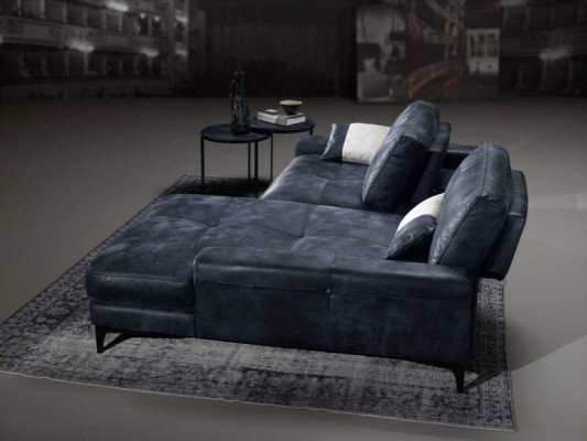 Ecksofa, Sofa, Wunnzëmmer, Zoefen, Lieder, Luxus, L-Form, Stil, Modern, Miwwelen, Blo, Nei