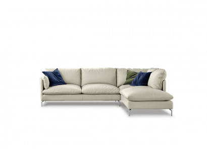 Eckcouch L-Form Lieder Luxus Design Couch Polster Canapéen Miwwelen nei