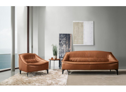 Luxus Garnitur Set 2tlg Sofagarnitur 3+1 Sëtz Modern Sofa an Fauteuil