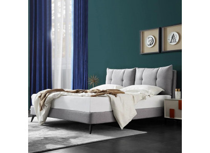 Doppel Hotel Bett Betten Beige 180x200 Schlofzëmmer Lieder Polster Design