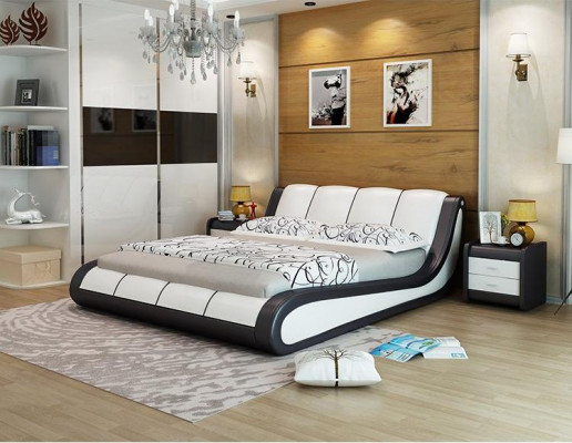 Better Luxus Schlofkummer Miwwelen Duebelbett Design Stoff Hotel Blo.