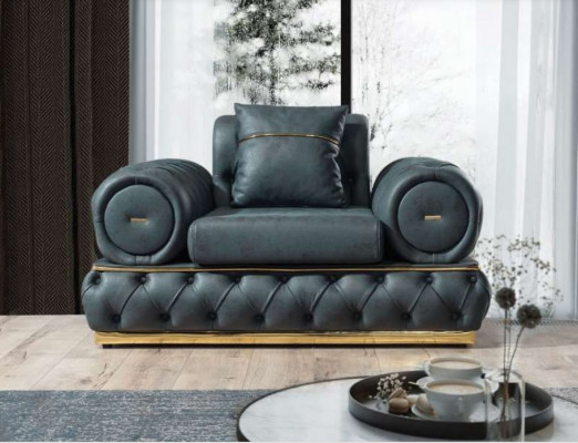 Soffagarnitur 3+3+1 Sëtzer Garnitur Soffa Fautteuil Soffaen Lieder Luxus Chesterfield