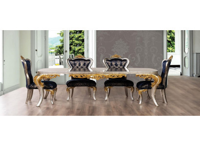 Iesszëmmer Iessdësch 4x Still Grupp Garnitur Holz Dësch Dëscher Stiller Stull Set