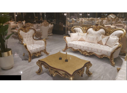 Garnitur Sofagarnitur 3+1 Sëtzer Sofa Sessel Sofas Stoff Grupp Wunnzëmmer Nei