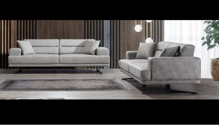 Soffagarnitur 3+3 Sëtzer Garnitur Soffa Soffen Lieder Polster Design Sëtz Modern