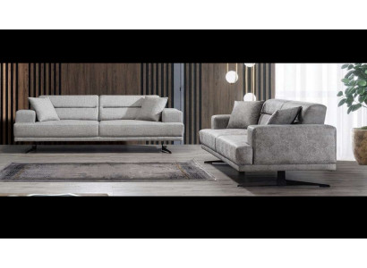 Soffagarnitur 3+3 Sëtzer Garnitur Soffa Soffen Lieder Polster Design Sëtz Modern