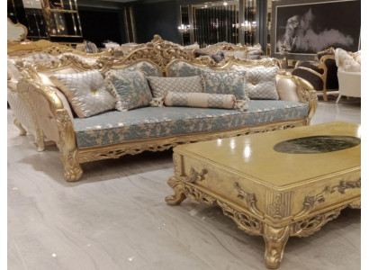 Dräi-Sëtzer Sofa, 3-Sëtzer Sofas, Stoff, Stil: Barock Rokoko, Miwwelen, Klassesch