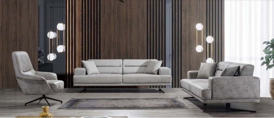 Sofagarnitur 3+1+1 Sëtz Garnitur Sofa Fotell Sofas Lieder Polster Design Sëtz