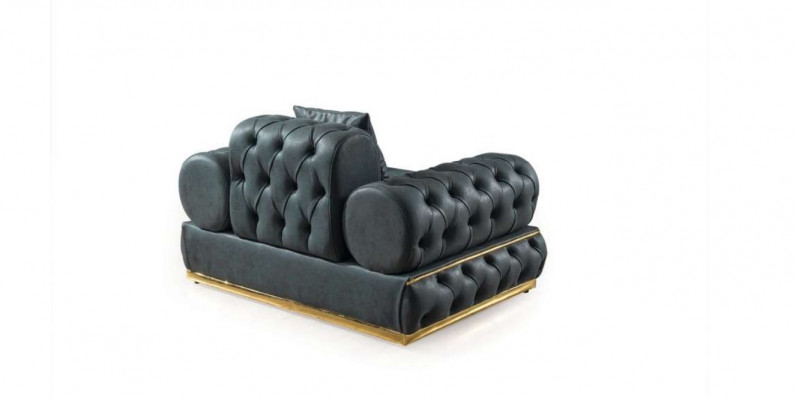 Luxus Chesterfield Sofagarnitur 3+1 Sëtzer Garnitur Sofa Fauteuil Sofas Polster.