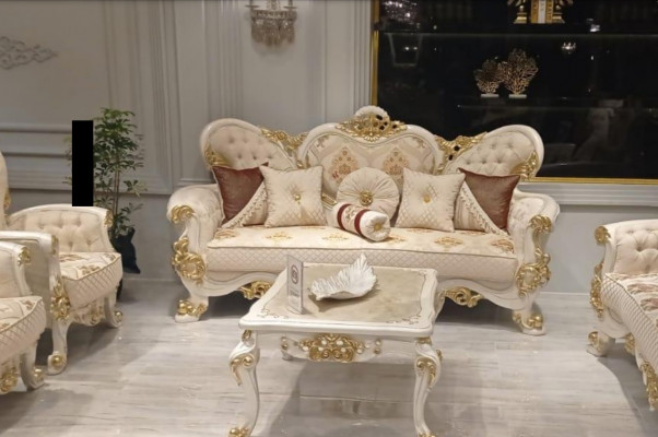 Dräisëtzer Sofa 3 Sëtz Sofa Sofas Barock Rokoko Sëtz Stoff Stil Barock Miwwelen