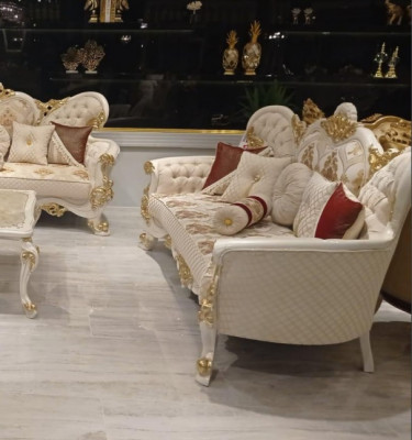 Dräisëtzer Sofa 3 Sëtz Sofa Sofas Barock Rokoko Sëtz Stoff Stil Barock Miwwelen