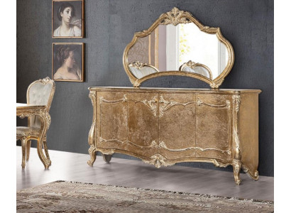 Set Komode mat Spigel Garnitur Kommoden Holz Grupp Sideboard Miwwelen Barock