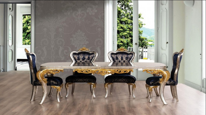 Set 4x Still Iesszëmmerstull Stull Lehn Luxus Iesszëmmer Stil Barock 4tlg.