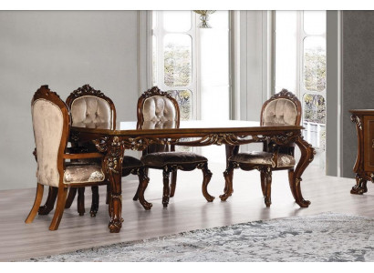 Dësch Iesszëmmerdësch Iessdësch Iesszëmmer Holz Dëscher Barock Iess Luxus Miwwelen Neien