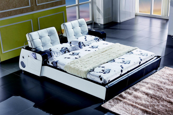 Bett Musek System USB Better Multifunktioun Luxus Miwwelen Schlofzëmmer