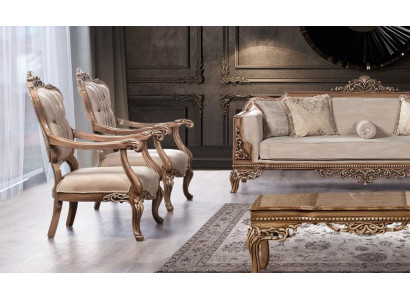 Kommod Sëtzpolster Sofa Luxus Wunnzëmmer Barock Relax Polster Design Sëtz nei