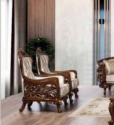 Fotell Ouerfotell Luxus Stoff Sëtz Design Polster Barock Textil Einsëtzer Nei